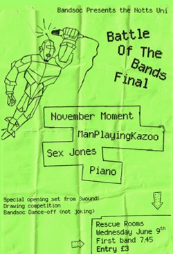 Notts Uni Bandsoc Battle Of The Bands Final Paino + ManPlayingKazo + Sex Jones + November Moment + Swound! 2004